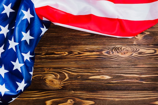 American flag background with copyspace below