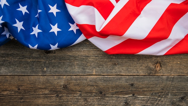 Copyspace와 미국 국기 배경