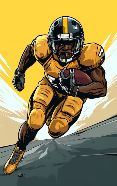 Free photo american football character with equipment