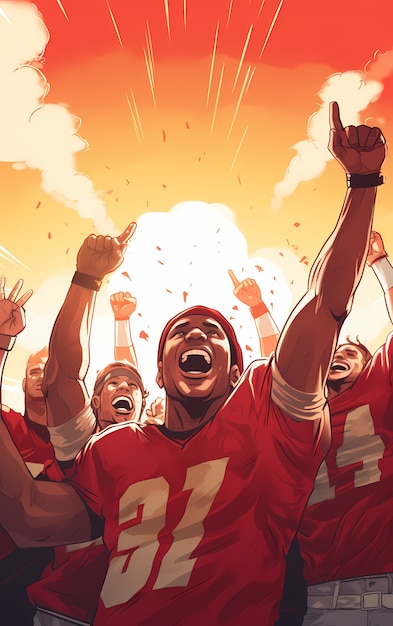 american football character with equipment