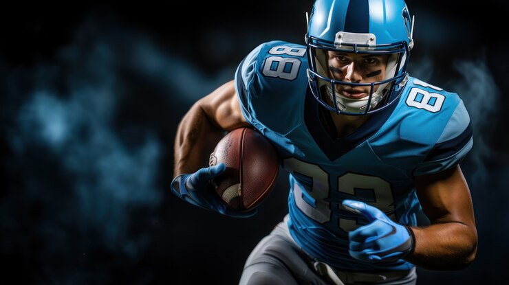 Free Photo american football player wearing equipment