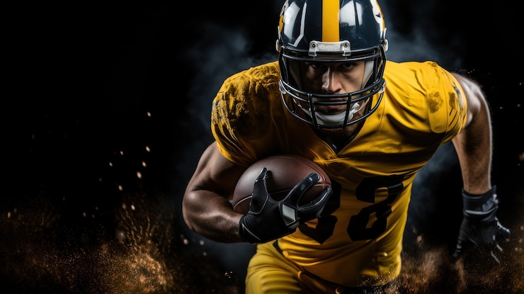 Free Photo american football player wearing equipment