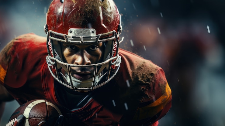 Free Photo american football player wearing equipment