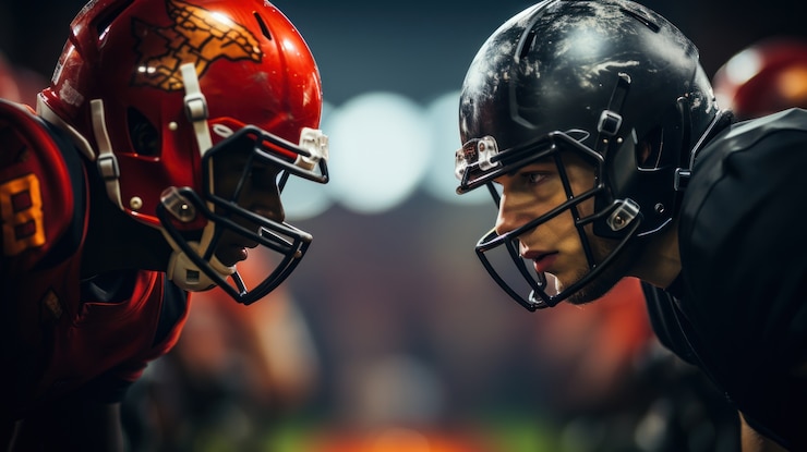 Free Photo american football players wearing equipment