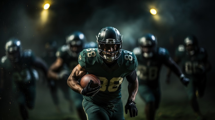 Free Photo american football players wearing equipment