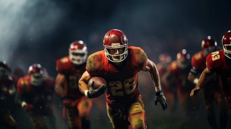 Free Photo american football players wearing equipment