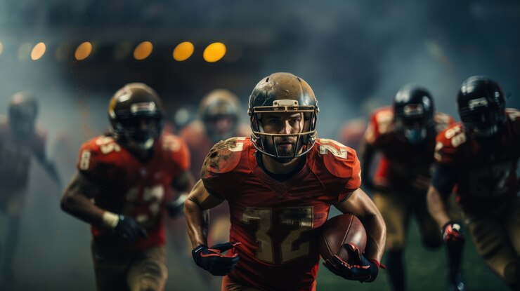 Free Photo american football players wearing equipment