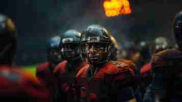 Free photo american football players wearing equipment