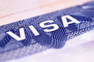 Free photo american visa document