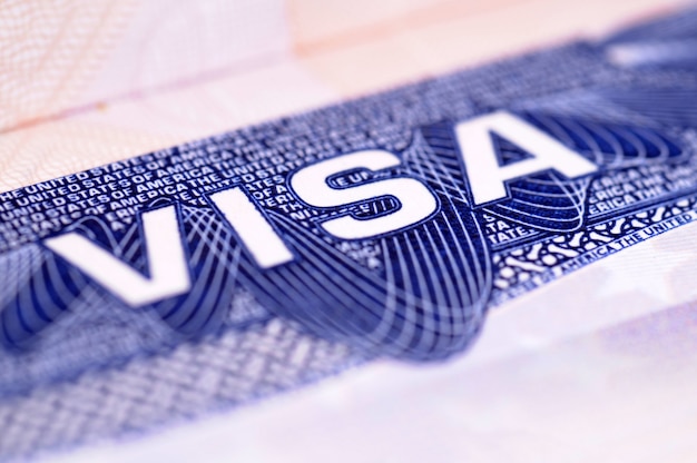Американская виза документ