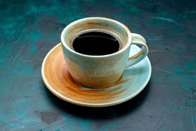 americano with white cup and saucer