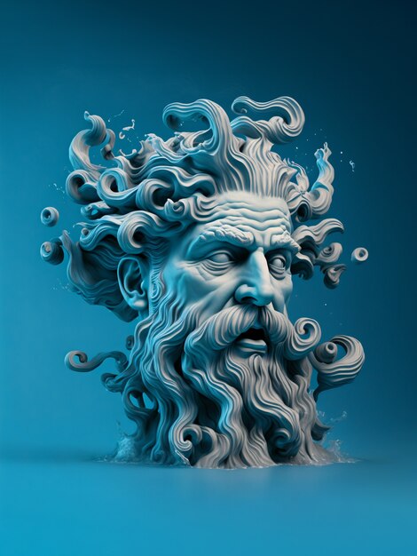 Ancient greek god with beard