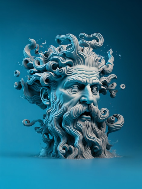 Ancient greek god with beard