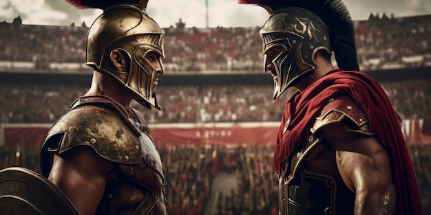 Воин Древней Римской империи в шлеме