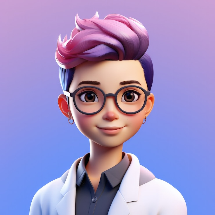 Free Photo androgynous avatar of non-binary queer person
