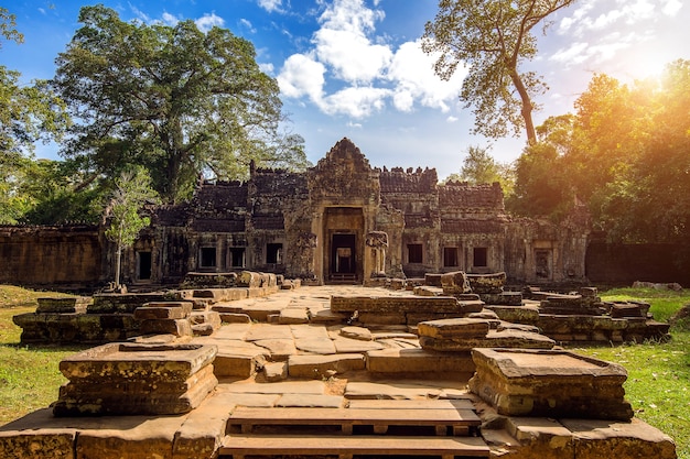 アンコールワット寺院、シェムリアップはカンボジアで刈り取ります。