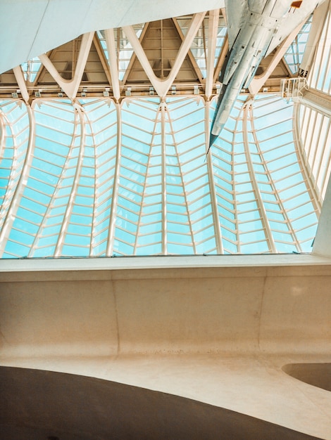 Angle view of airplane inside the museum