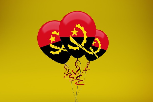 Foto gratuita palloncini bandiera angola