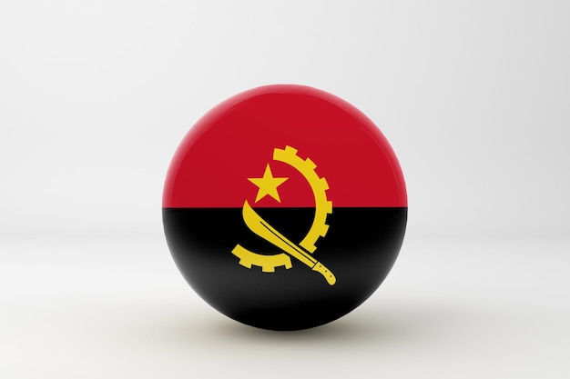 Free photo angola flag in white background