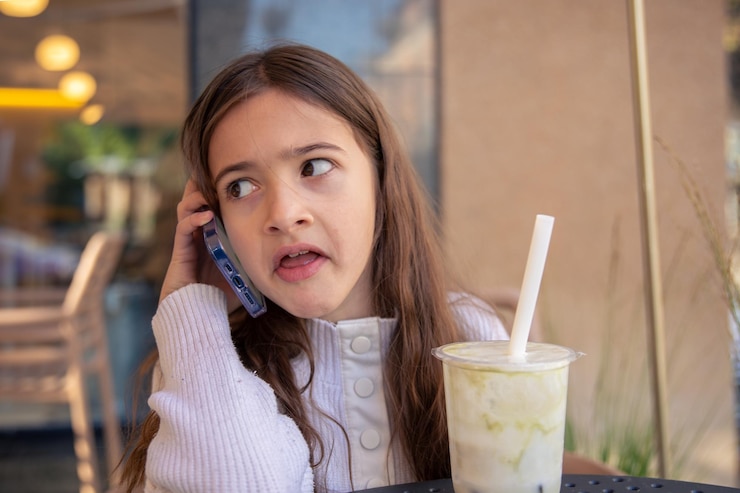 Free Photo angry girl talking on the phone a girl with a phone