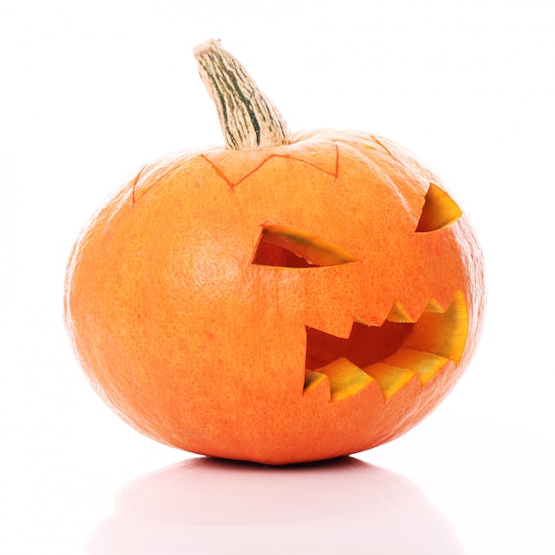 Free photo angry halloween pumpkin