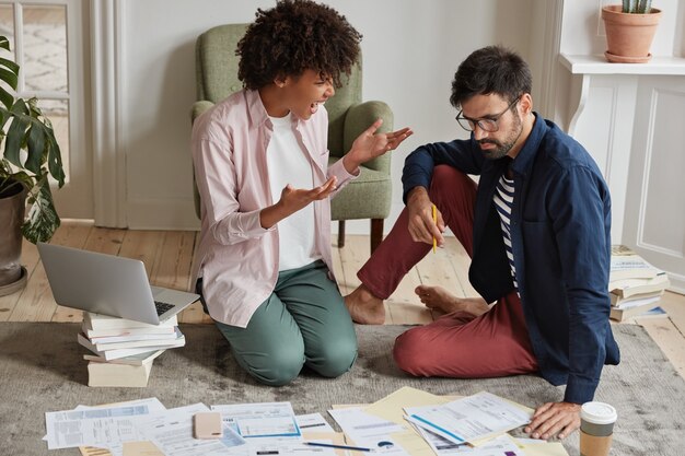 angry managing director screams at partner for bad work