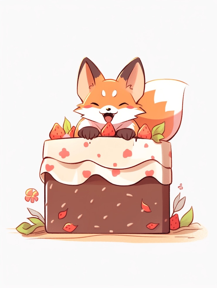 Free Photo animal eating sweet and delicious cake