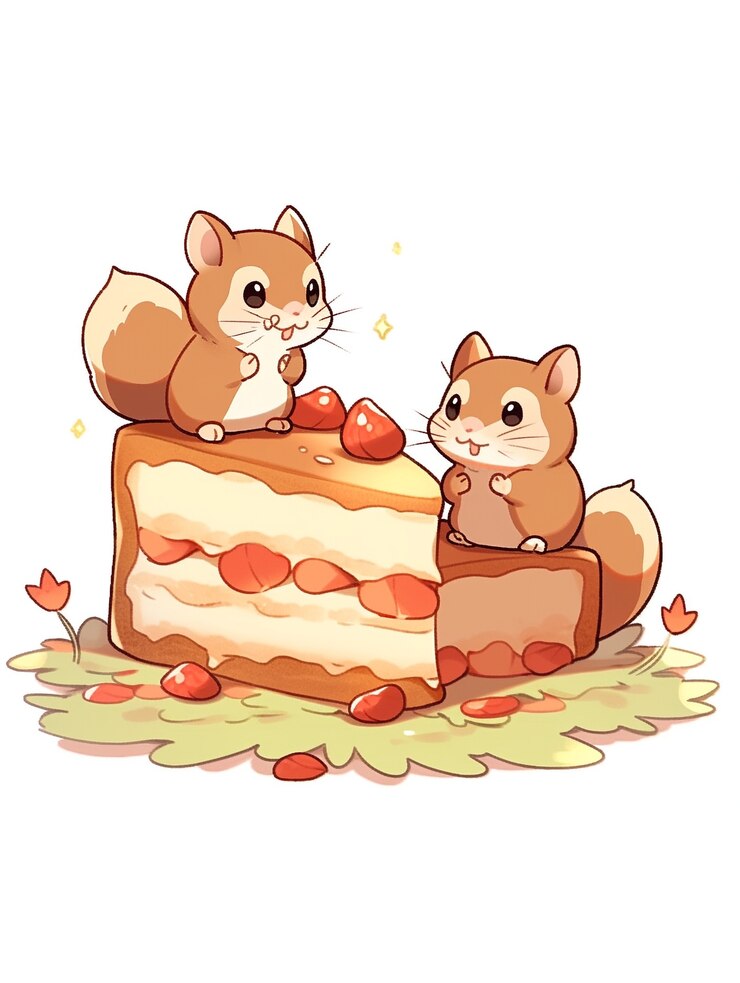 Free Photo animal eating sweet and delicious cake