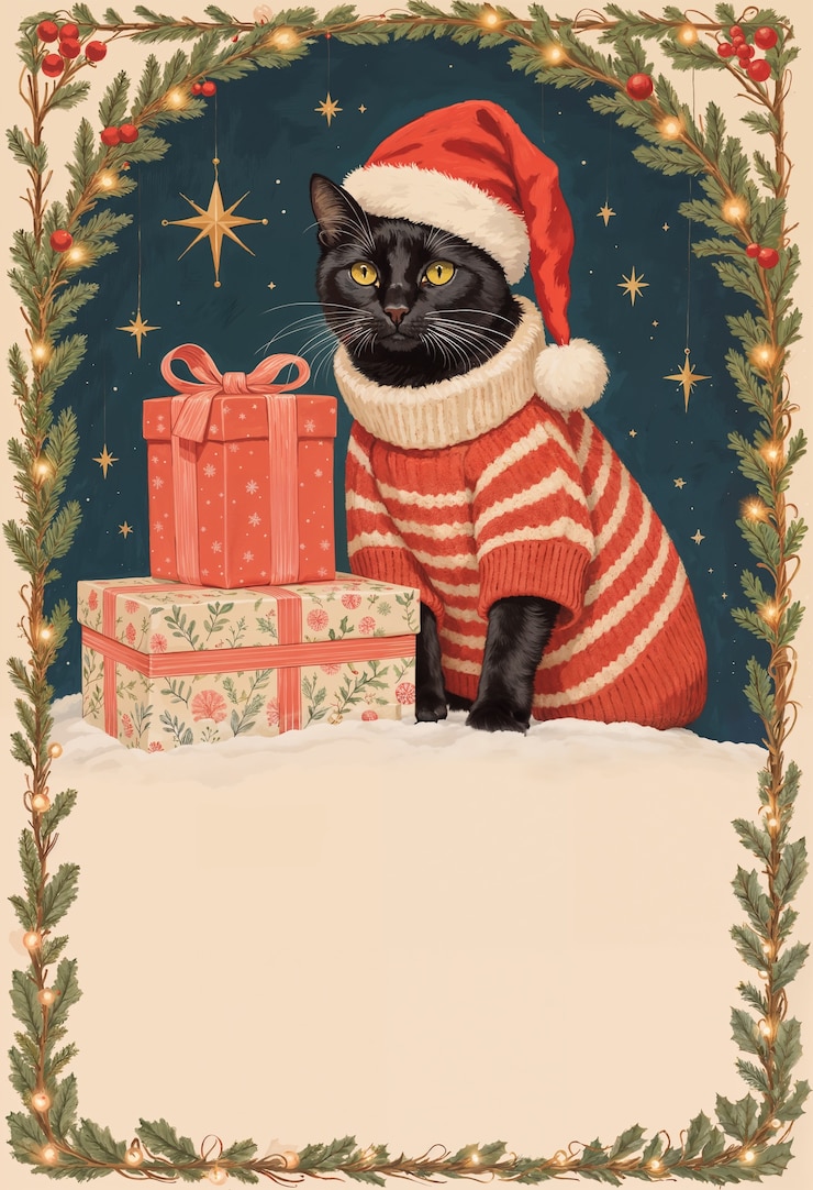 Free Photo animal  illustration for christmas
