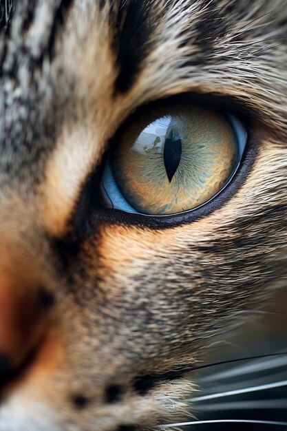 動物の肖像画をクローズアップ