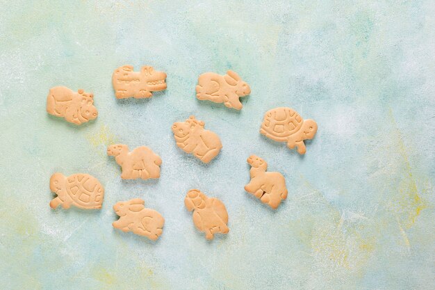 Animal shaped crackers.