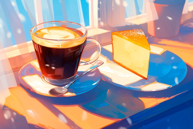 無料Photo アニメのコーヒーショップイラスト