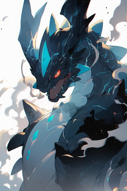 Free photo anime dragon illustration