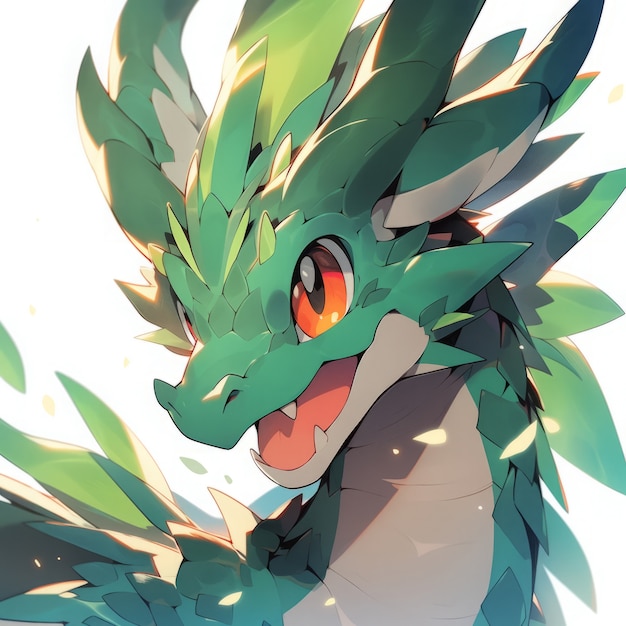 Free photo anime dragon illustration