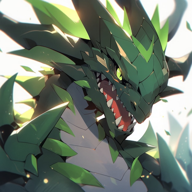 Free photo anime dragon illustration