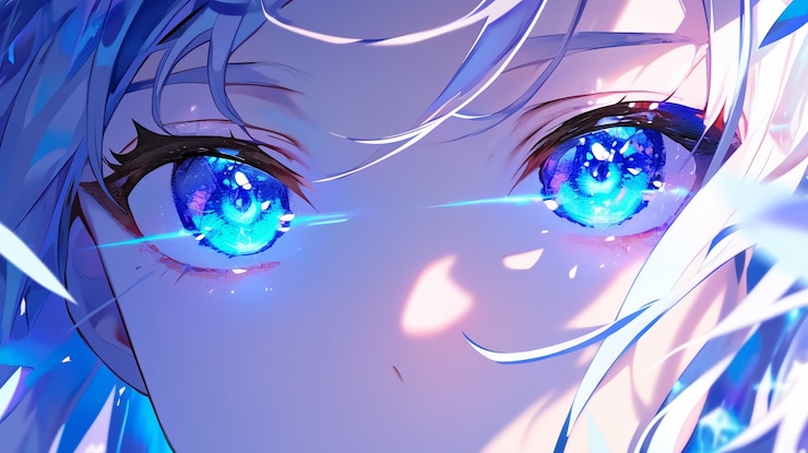 Free Photo anime eyes illustration