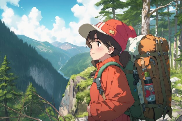 アニメ旅する人の風景