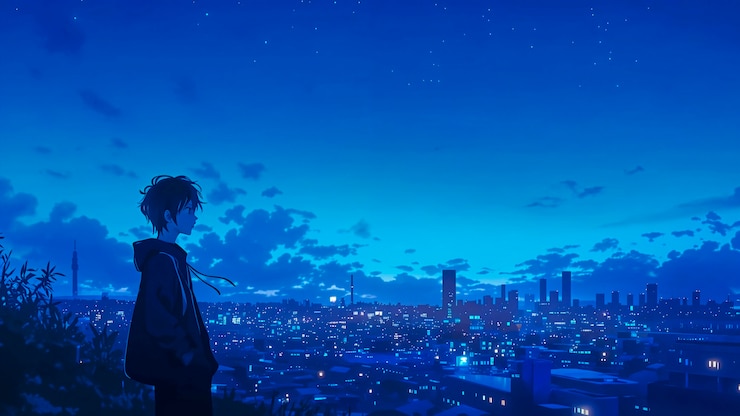 無料Photo アニメの夜空のイラスト