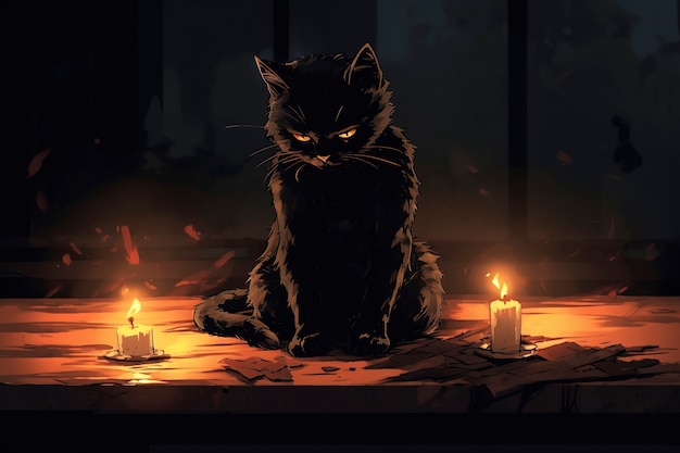 Foto gratuita personaggio gatto in stile anime