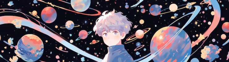 Free Photo anime style  character  in space