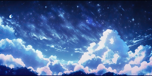 アニメスタイルの雲