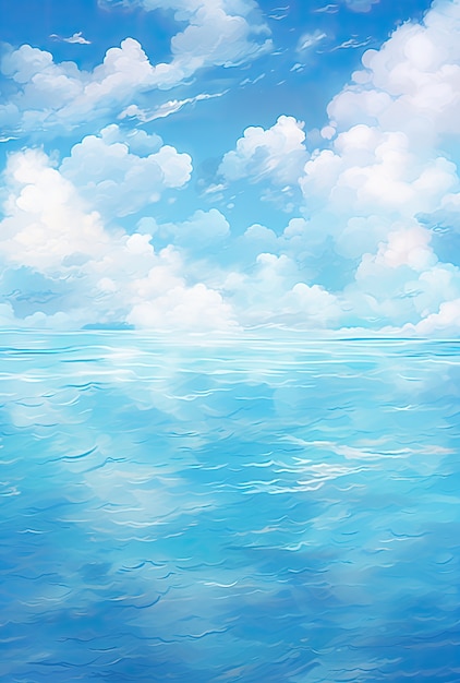 Free photo anime style clouds