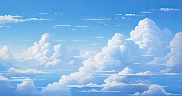 Free photo anime style clouds