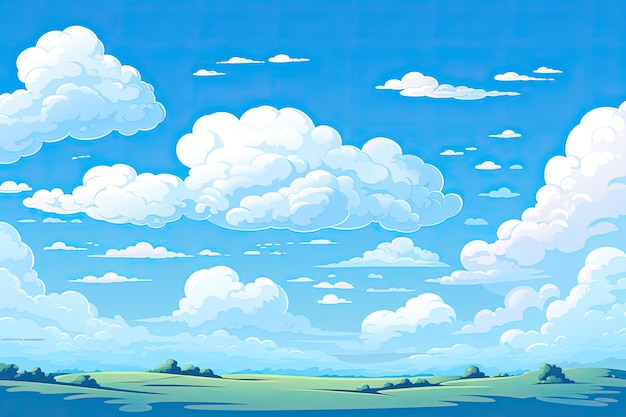 Free photo anime style clouds