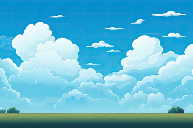 Free photo anime style clouds