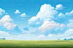 Free photo anime style clouds