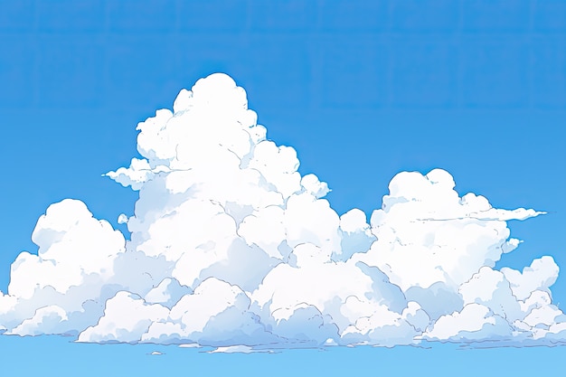 Free photo anime style clouds