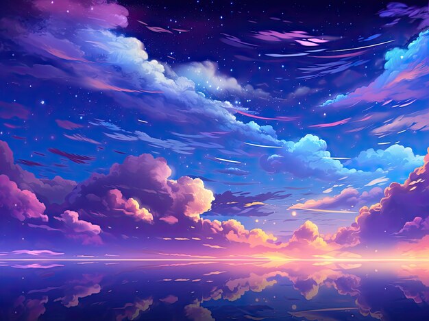 Anime style clouds