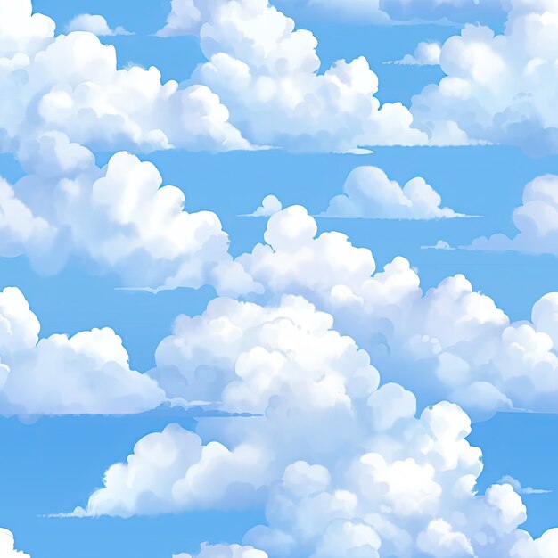 Облака в стиле аниме