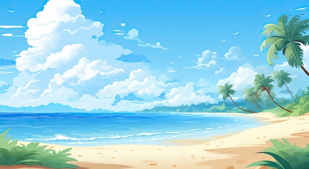 Free Photo anime style clouds